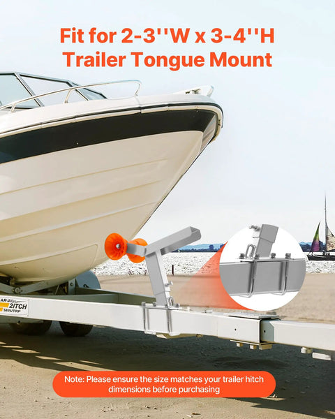 Hella Durable Adjustable Boat Trailer Winch Stand With Roller Hot Dip Galvanized Steel mounted on trailer tongue for jet ski