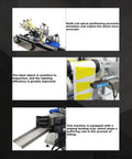 Hustle Ready High Speed Automatic Bottle Labeler With Intelligent Touchscreen Control 110V Desktop Conveyor System For Smooth Round Containers Quick Grind Setup showing multi-rod spiral positioning for accurate labeling.