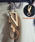 Three Pack Infinity Lighter Multitool Keychain With Bottle Opener Refillable Metal Lighter For Camping And Hiking Built Tough For Outdoorsy Guys Gift For Men attached to pants belt loop