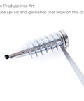 2 Piece Spiral Vegetable Cutter And V Shape Carving Tool Set Handheld Stainless Steel Kitchen Tools For Dope Food Decoration close-up