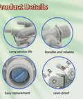 Water Inlet Valve Replacement For Front Load Washers That Fits 41782 DLE3400W WM3400CW WM3700HWA And 20 More Series Direct Replacement For 5221ER1003M AP6334246 PS12579227, leak-proof valve close-up