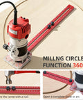 All In One Router Jig And Circle Cutting Guide For Woodworking 4 In 1 Milling Groove Bracket with circular cutting feature