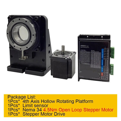 Rock Solid 4Th Axis Rotary Table With Dead Simple Setup And Smooth 360 Degree Rotation For Heavy Cnc Milling Featuring 86Mm Frame 12Nm Torque And 10To1 Ratio For Precision Angular Displacement That Will Blow Your Mind On Any Shop Floor with hollow rotating platform and stepper motor drive.