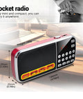 Pocket Size AM FM Radio With 1200mAh Battery For All Day Power, USB Flash Drive And Micro SD MP3 Playback, TF Card Slot, detail view