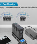 All In One Multi Function Battery Charger With Storage For DJI Mavic 3 Series Batteries Charge And Discharge Wall And Car