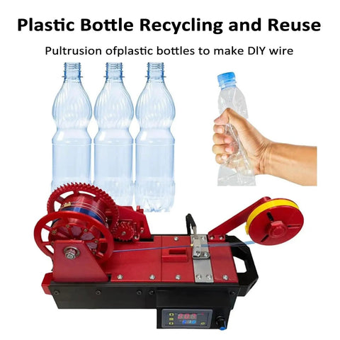 Desktop 3D Printer Filament Extruder Turns Empty Soda Bottles Into Legit 1.75 Mm Printing Wire No Sweat With Digital Temp Gauge A Total Game Changer For DIY Makers Everywhere with PET bottles and extruder.