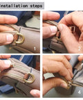 Installation steps for Stainless Steel Replacement Zipper Slider Silver Large Size For Clothing Luggage Handbags