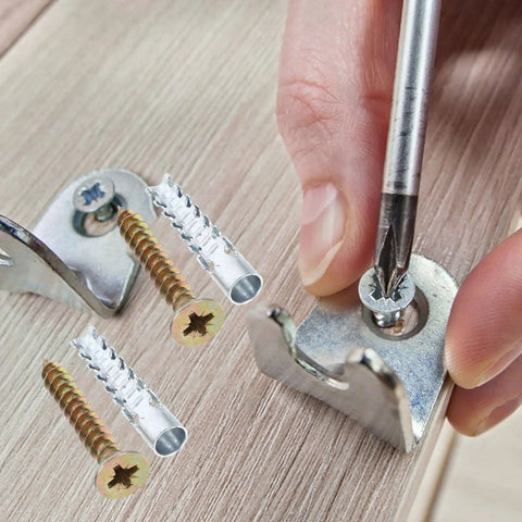 Using drywall anchors and screws kit 40 sets heavy duty rust proof steel construction for concrete and dry walls.