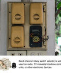Heavy Duty Band Selector Rotary Switch 4P8T Four Pole Eight Position Four Deck For Radio TV And Industrial Machine Control Units 36 Pins Multi Pole Multi Throw Switch mounted in control panel