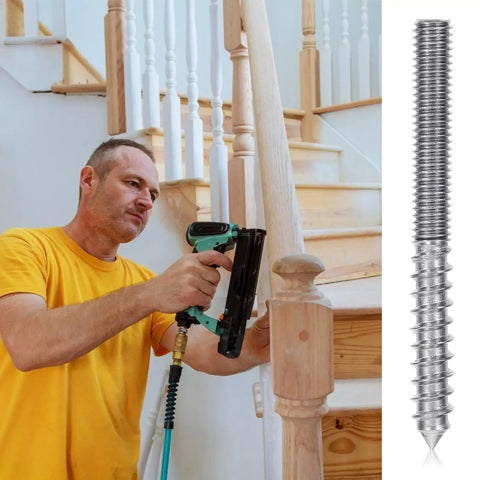 Premium M6x60 304 Stainless Steel Double Ended Hanger Bolts With Hex Socket Drive in use on furniture assembly.