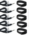 Roland TD-27 Drum Module Ready To Roll 5 Cable Auxiliary Connection Kit with 10 Foot Dual Trigger Cables, Velcro Wraps, Sticker Labels