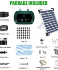 Package included in Solar Drip Irrigation System With Timer For Garden, Patio And Raised Beds, Auto Watering Kit For Greenhouses