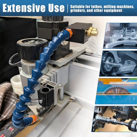 Straight Shooting Coolant Mister For Milling Machines With Slick Magnetic Base Mist Spray Pump Pro Grade Lubrication Nozzle on CNC.