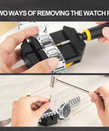 Watch Link Removal Kit For Bracelet Adjustment And Replacement Pin Remover For Sizing Straps All In One Watch Adjuster Tool