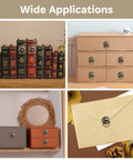Mini Pull Ring Metal Brad Fasteners Set In Old School Bronze, lightweight vintage decorative hardware on books and boxes