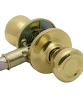 Five Pack Pro Grade Classic Mobile Home Passage Door Knobs And Closet Handles In Polished Brass, Easy Install With Keyless Cam Lock
