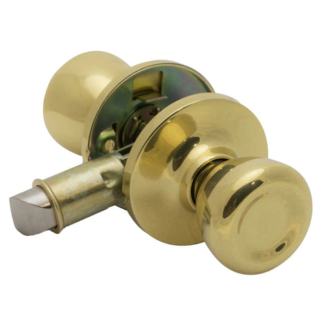Three Pack Classic Mobile Home Passage Door Knobs For Hall And Closet Non Locking Interior Hardware In Polished Brass Easy Install