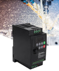 Rock Solid One Point Five KW Variable Frequency Drive For 380 Volt Three Phase Motor With Auto Voltage To Keep Speed Smooth As Butter On Pumps And Lathes Plus Heavy Duty Industrial Build For Tough Shop Grinds And Easy Setup Now, black VFD for 380V motor