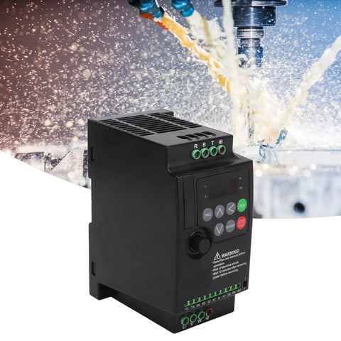 Rock Solid One Point Five KW Variable Frequency Drive For 380 Volt Three Phase Motor With Auto Voltage To Keep Speed Smooth As Butter On Pumps And Lathes Plus Heavy Duty Industrial Build For Tough Shop Grinds And Easy Setup Now, black VFD for 380V motor