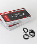 Three Eighths Inch Split Lock Washer Set, 50 Pack, Black Oxide 304 Stainless Steel Spring Lock Washers, packaging and washers