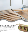 Premium Iron U Shaped Bed Rail Fasteners Six Piece Heavy Duty Frame Connectors Dead Nuts Stability slat bracket on bed frame.