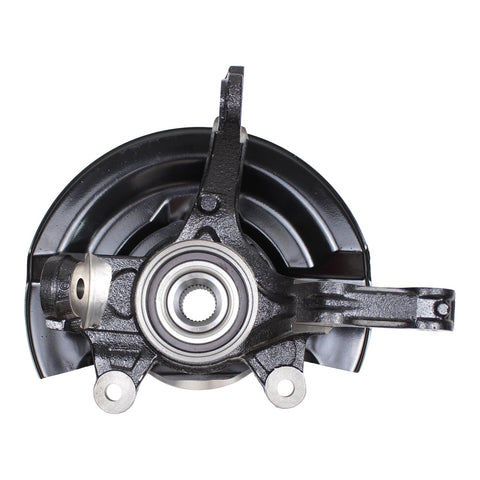 Front view of Front Left Steering Knuckle And Wheel Bearing Hub Assembly For Honda CRV 2007 2009 2.4L L4 Direct Fit Replacement