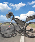 Waterproof Handlebar Bag Set for Bikepacking on MTB, two dry packs with 600D nylon and TPU, front storage for clothes and gear.