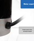 Close-up of power wire connection on Beefy 900W 110V Brushed Lathe Motor with 4100RPM and 14mm Shaft DC Spindle.