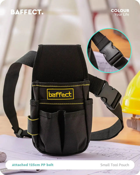Pocket Tool Pouch With Six Pouches And Nine Screwdriver Loops Heavy Duty Electrician Tool Bag With Adjustable Waist Belt