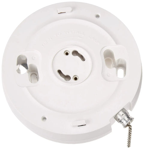 LED Ceiling Lamp Holder With Pull Chain On Off Control 10W LED Bulb Included With Bulb Guard Model 9852LED base view