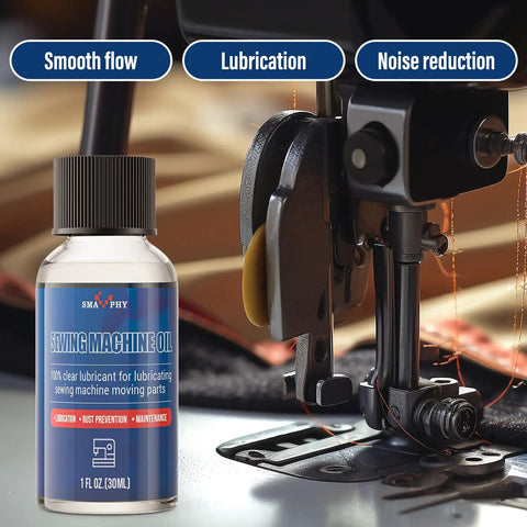 Premium Sewing Machine Oil With Built In Applicator And Dual Ended Brush For Smooth Lubrication, Long Lasting Protection, No Fuss Quick Application, Keeps Your Sewing Machine Running Quietly And Efficiently, Works With Most Machines. 1 fl oz bottle