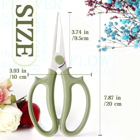 Three Pack Floral Pruning Shears Set With 65mm Stainless Steel Blades And Soft Rubber Grip Handles Premium Garden Clippers for size reference