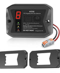 Front view of Rugged Digital RV Propane Gas Detector Alarm, hardwired 12V DC with brackets, digital display visible.