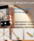 360 Degree Rotatable Wooden LED Wall Light With Magnetic Detachable Mount, USB Rechargeable Night Light in use