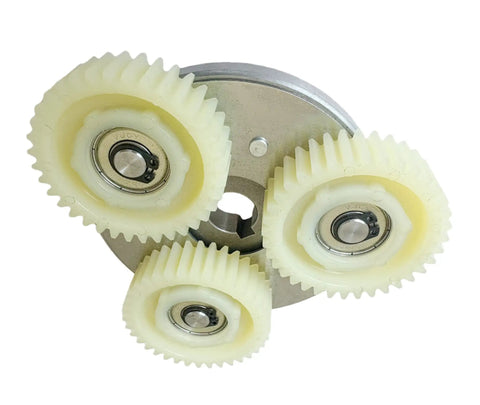 36T Nylon Planetary Gear Clutch Kit For 500W-1000W Left-Outlet E-Bike Hub Motor Replacement Parts, three yellow gears