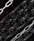 Hella Tough Hand Chain Hoist 2 Ton 4400 Pounds Capacity 19 Foot Lift Height G80 Alloy Chain view showing black and silver links.