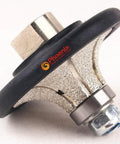 3/4 Inch Demi Bullnose Roundover Diamond Hand Profiler Router Bit for granite marble countertop edge, side angle view