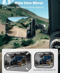 8.9-inch wide-view mirror of Door Off Mirror Kit For Jeep Wrangler TJ JK JKU 1997-2018 Wider Field Of View