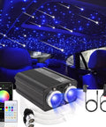 Headliner Star Light Kit With 1200 Pcs 0.03 Inch Fiber Optic Cables, 9.8 Ft Total Length, Meteor Shooting Star Effect installed in car.