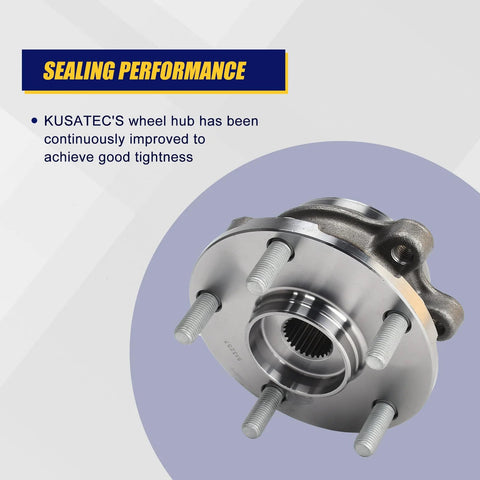 Beefed-Up Front Wheel Bearing And Hub Assembly With ABS And 5-Lug Bolts For 2010-2012 Lexus HS250h Front, metal construction.