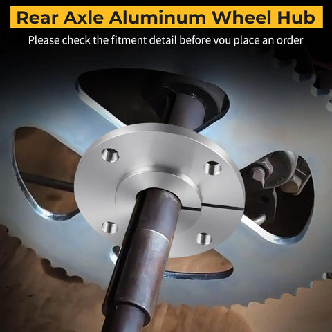 Heavy Duty Aluminum Rear Axle Wheel Hub With One Inch Bore For Off Road Carts 4X4 Utility Go Karts And Fun Carts, close-up view.