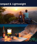Ultra Bright LED Camping Lantern 1000 Lumens With Four Light Modes Battery Powered IPX4 Waterproof Portable Tent Light in use