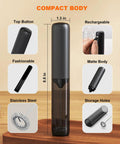Rechargeable Milk Frother Wand With Cover Electric Drink Mixer With Stainless Steel Whisk Portable Handheld Frother