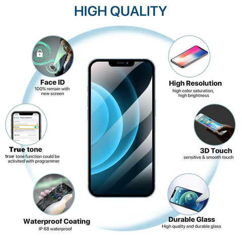 IPhone And 12 Pro Screen Replacement Kit With 6.1 Inch LCD Display, 3D Touch, Full Assembly Digitizer, HD Replacement Screen