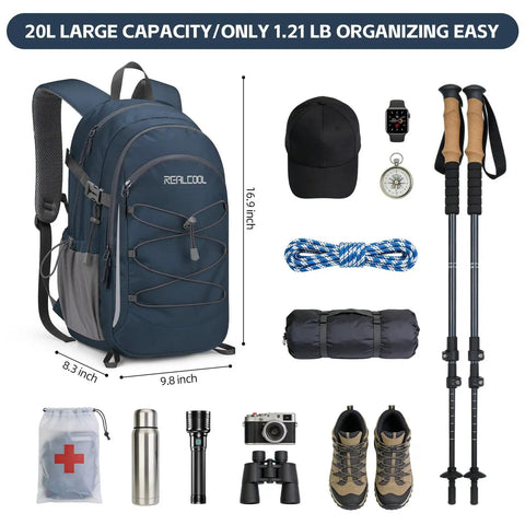 Unisex 20L Lightweight Waterproof Hiking Backpack For Men And Women All Day Comfort With Breathable Ergonomic Back Panel