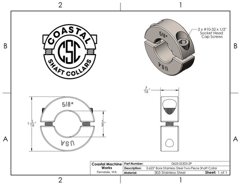 Badass Two Piece Shaft Collars With 0.625 Inch Bore Made From Heavy Duty 303 Stainless Steel Clamping Style 4 Pack Built Tough For Tight Grip And No Sweat Setup Ready To Roll Everywhere