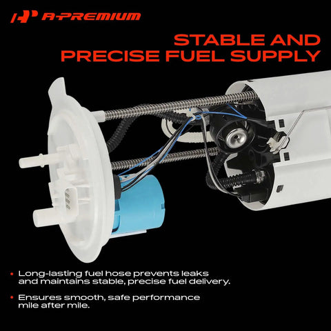 Tough-As-Nails Electric Fuel Pump Module Assembly for Ford E-Series E-150 E-250 E-350 E-450 Super Duty 2009-2010 inner components with fuel hoses.