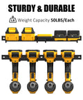 Wall Mounted Drill Rack And Tool Shelf, Power Tool Organizer Holder, Heavy Duty Storage Rack For Cordless Tools