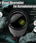 Beast 122mm Apo Triplet Refractor Telescope for Deep Space and Visual Observing with F7 854mm focal length against space background