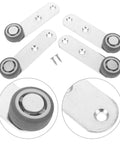 Heavy Duty Side Mount Casters For Sliding Closets And Barn Doors Featuring Solid Rubber Bottom Rollers, close-up view.
